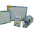 Vue de dessus du kit d'organisation Ramadan, mettant en évidence le grand Carnet de Suivi des Habitudes A4 effaçable, le pot "Ramadan Kareem" (boîte à prières) et le marque-page.